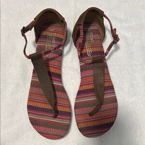 Tom’s Stylish Brown and Multicolor Sandals